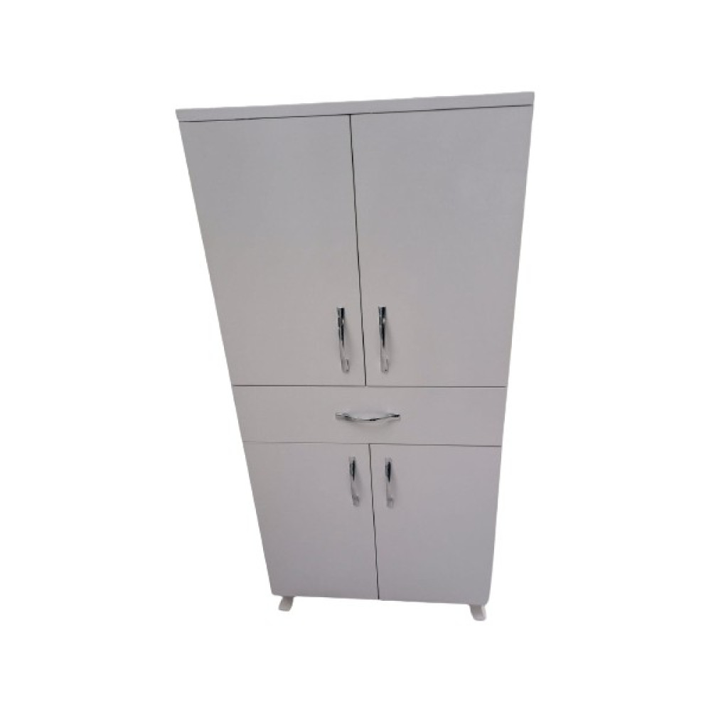 Bengi Ticaret Çok Amaçlı Dolap Beyaz Model Hard Parlak Suntalem 130 cm 4 Raf Demonte El Yapım - çok amaç mutfak dolabı Gardrop & Dolap Fiyatı