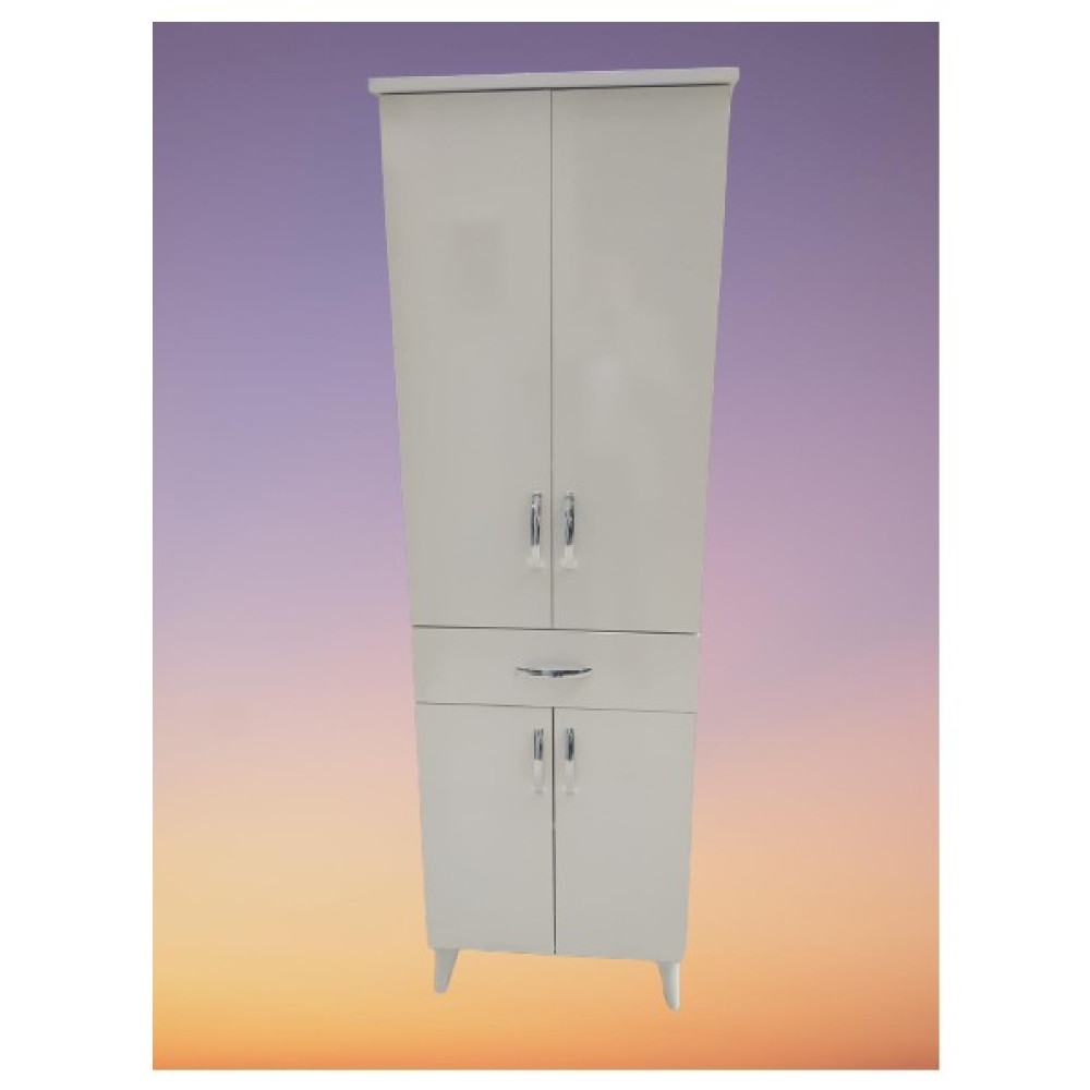 Bengi Ticaret Çok Amaçlı Dolap Beyaz Model Hard Parlak Suntalem 180 cm 4 Raf Demonte El Yapım - mutfak dolabı Gardrop & Dolap Fiyatı