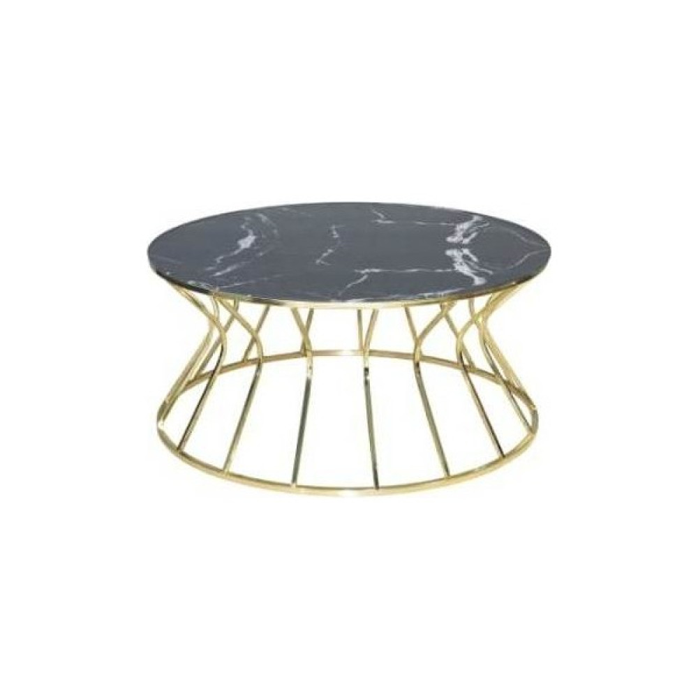 Bengi Ticaret Orta Sehpa Brc Cadde Model Siyah Mermer Temper Cam Metal Transmisyon Gold Renk Kaplama El Yapımı - gol ayak siyah mermer tabla Orta Sehpa Fiyatı
