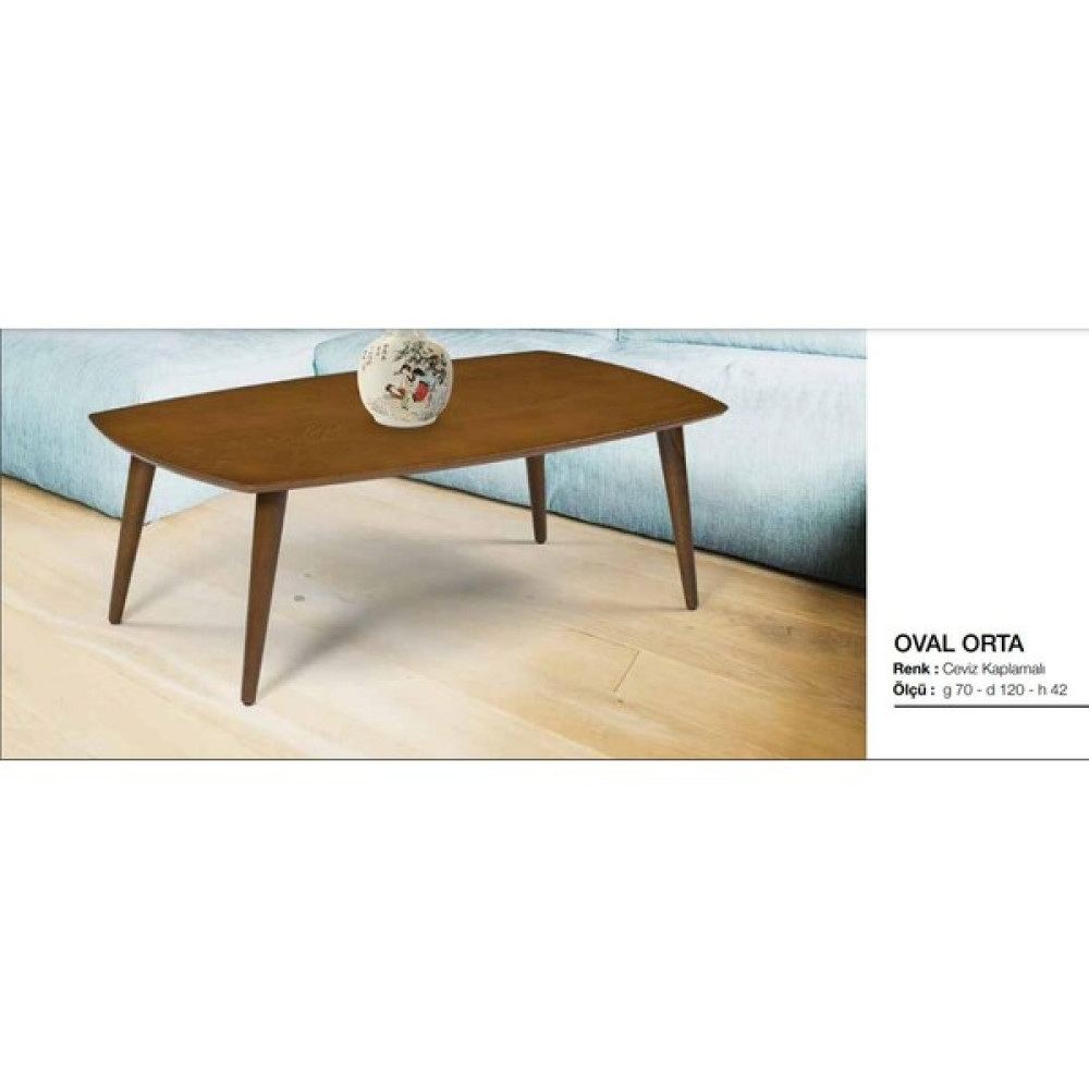 Bengi Ticaret Orta Sehpa Osm Oval Model Kayın Torna Retro Ayak Parlak Ceviz Tabla Itinalı Paket ve Kargo Kutu Da Sevk Orta Sehpa Fiyatı