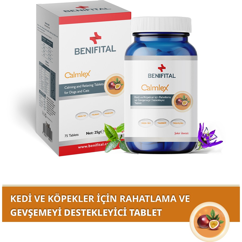 Benifital Calmlex Tablet Kediler ve Köpekler İçin 75 Tablet Sakinleştirici ve Rahatlatıcı Evcil Hayvan Ürünleri Fiyatı