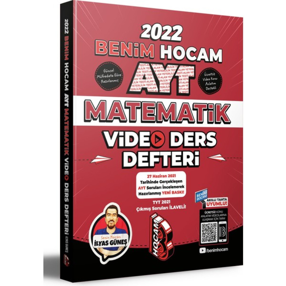Benim Hocam AYT 2022 Matematik Video Ders Defteri - İlyaş Güneş Matematik Fiyatı