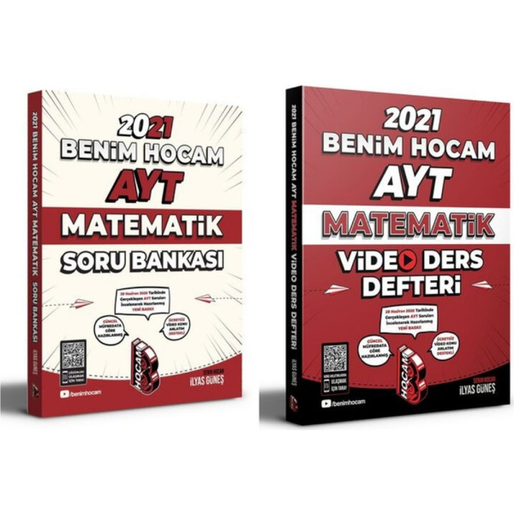 Benim Hocam AYT Matematik Soru Bankası Video Ders Defteri Seti - İlyaş Güneş Matematik Fiyatı