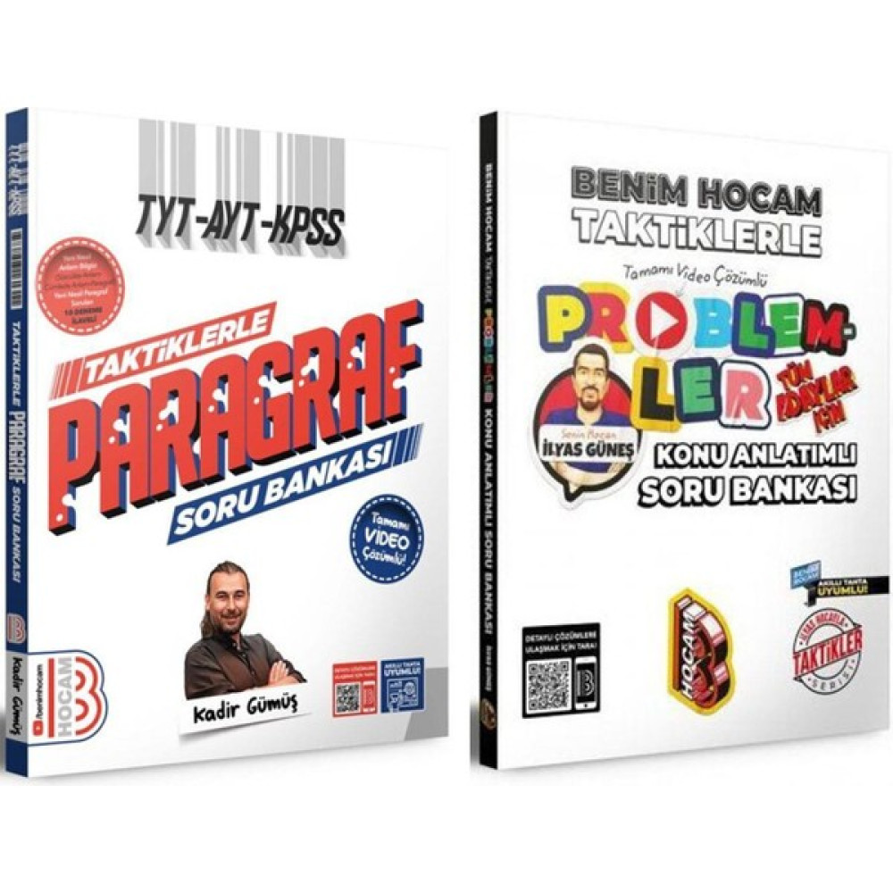 Benim Hocam Tyt Paragraf ve Problemler Konu Anlatımlı Soru Bankası 2 Kitap Set Temel Yeterlilik Testi (TYT) Fiyatı