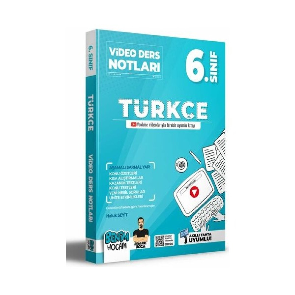 Benim Hocam Yayınları 2022 6.sınıf Türkçe video Ders Notları (Konu Anlatımı) Türkçe Fiyatı