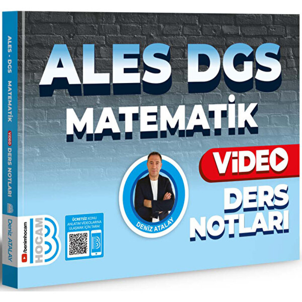 Benim Hocam Yayınları 2024 ALES DGS Matematik Video Ders Notları ALES Fiyatı
