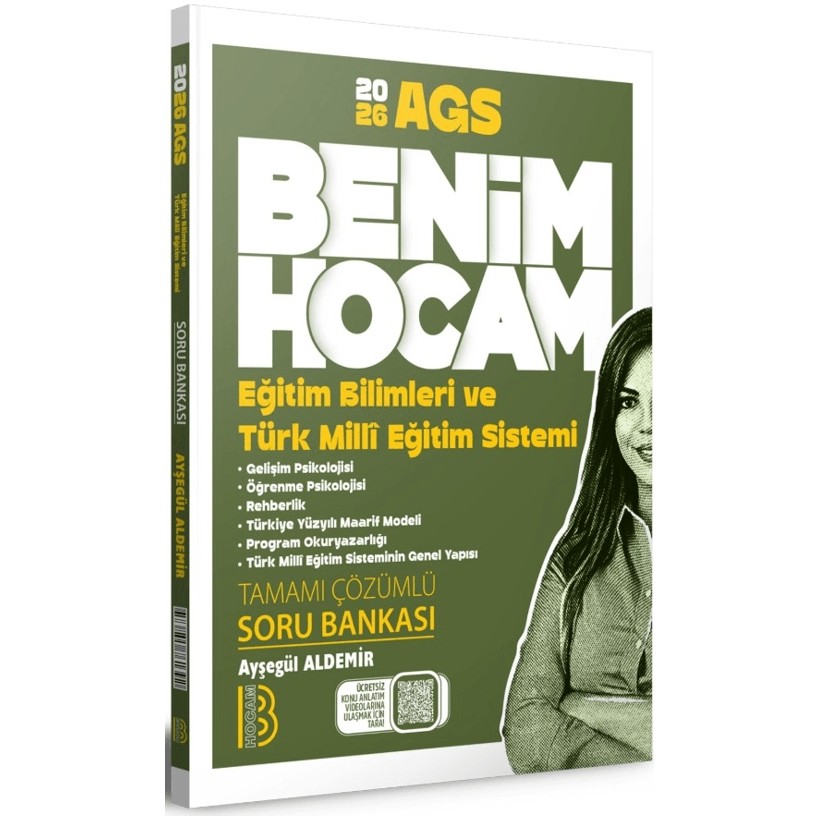 Benim Hocam Yayınları 2026 Ags Eğitim Bilimleri ve Türk Milli Eğitim Sistemi Tamamı Çözümlü Soru Bankası Görevde Yükselme Sınavları Kitapları Fiyatı