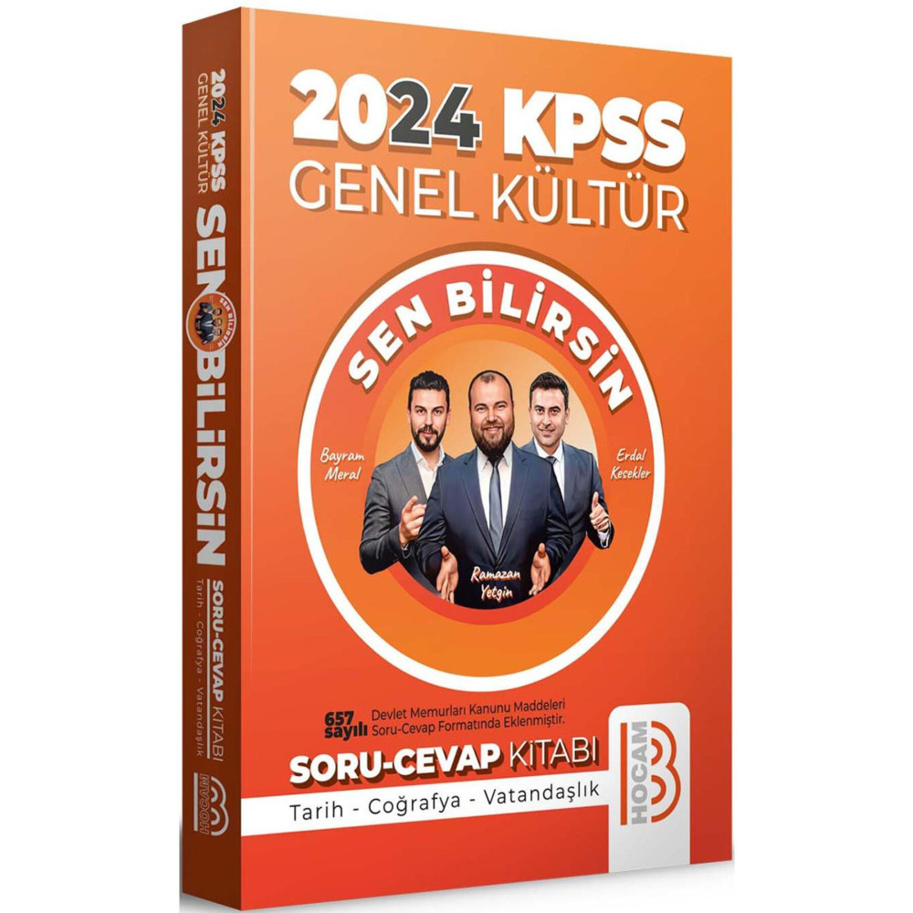 Benim Hocam Yayınları Benim Hocam KPSS 2024 Genel Kültür Sen Bilirsin Tarih Coğrafya Vatandaşlık Soru Cevap Kitabı Ders Sınav Kitapları Fiyatı