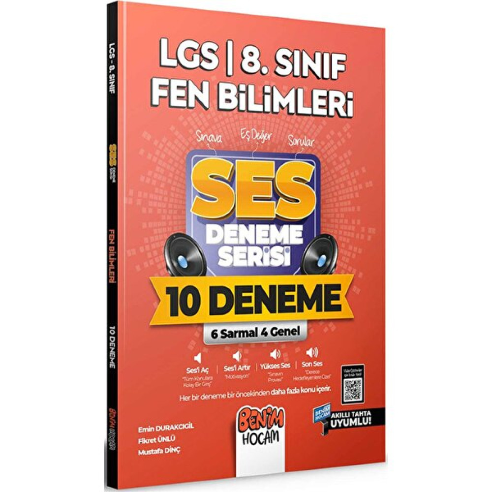 Benim Hocam Yayınları LGS 8. Sınıf 2022 Fen Bilimleri Ses Deneme Serisi 10 Deneme Kaynak Kitapları Fiyatı