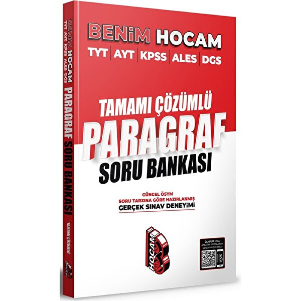 Benim Hocam Yayınları Tüm Adaylar Için Paragraf Tamamı Çözümlü Soru Bankası KPSS Fiyatı