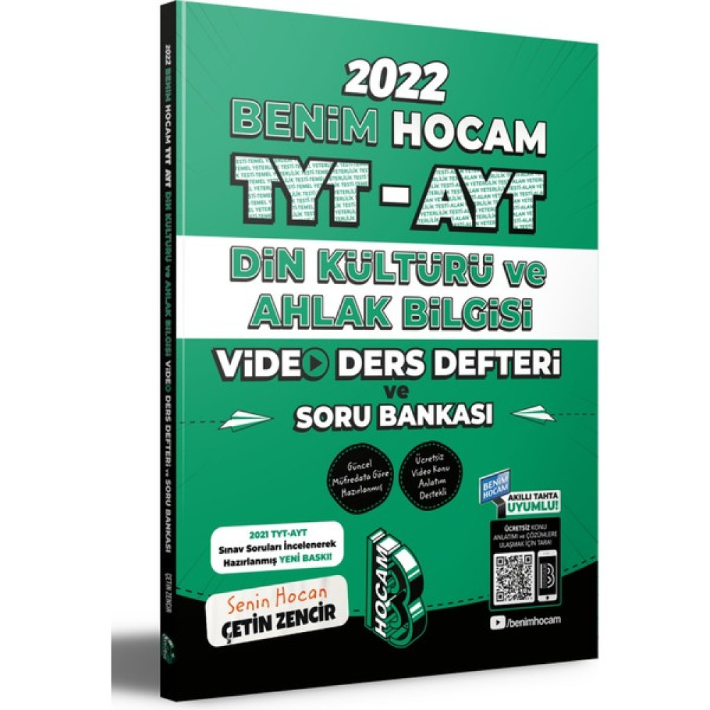 Benim Hocam Yayınları TYT - AYT 2022 Din Kültürü Video Ders Defteri ve Tamamı Video Çözümlü Soru Bankası Sosyal Bilgiler Fiyatı