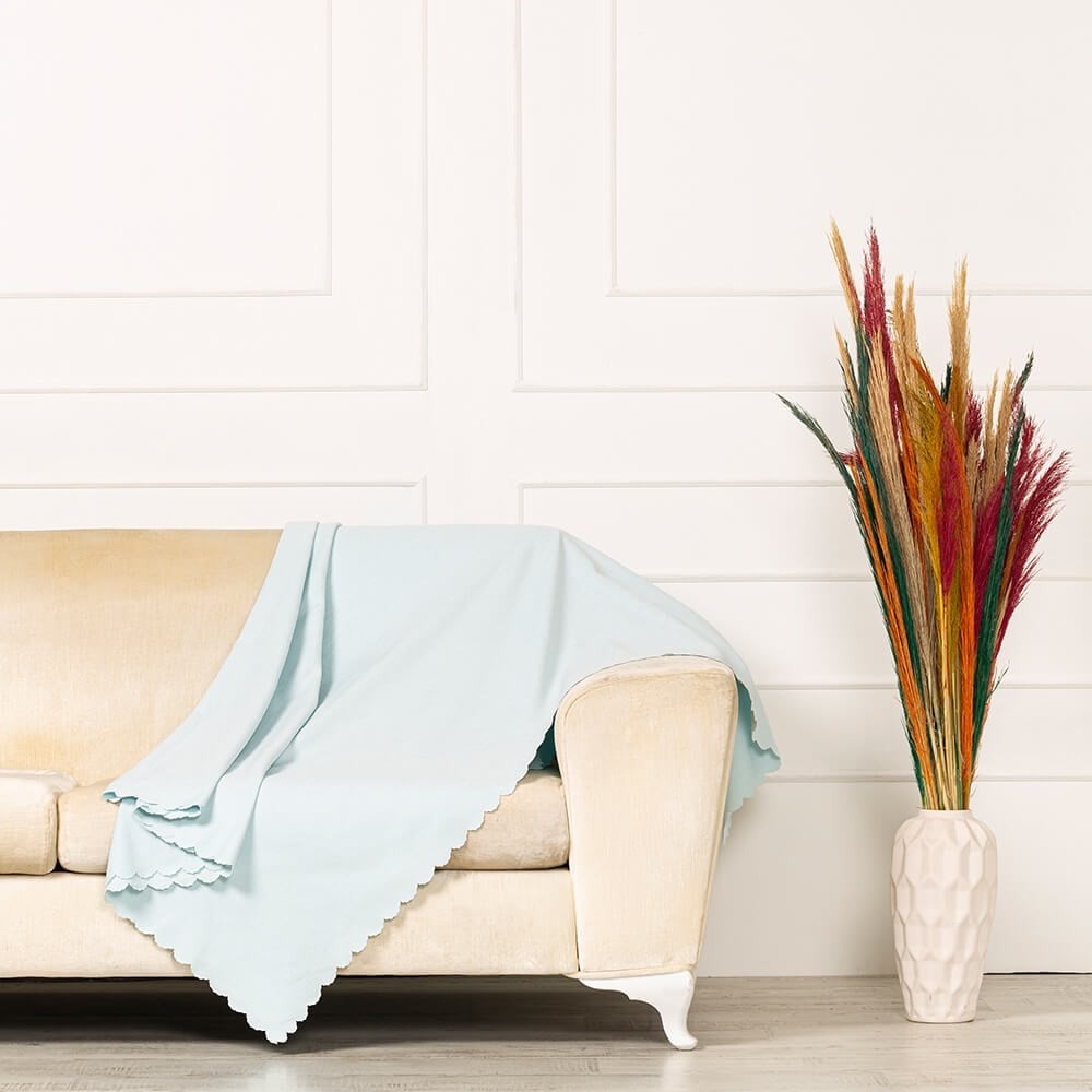 Benimol Buz Mavisi Dokuma Kadife Şönil Çift Taraflı Koltuk Örtüsü Şalı 175x215cm - 175 x 215 cm SSD / Solid State Drive Fiyatı