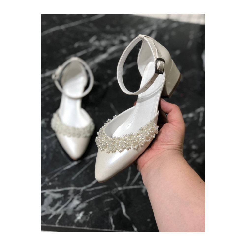 Benimsitilimbu Kadın Sedef Beyaz Topuklu Ayakkabı 40 Beden Abiye Ayakkabılar Fiyatı
