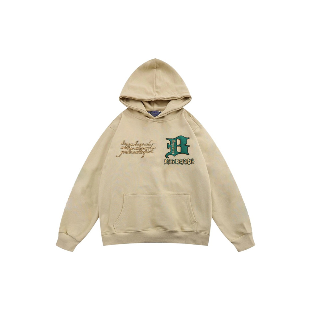 Benisengiydir Unisex Bej Begoberg Baskılı Oversize Kapüşonlu Sweatshirt S Beden Bayan Sweatshirt Fiyatı