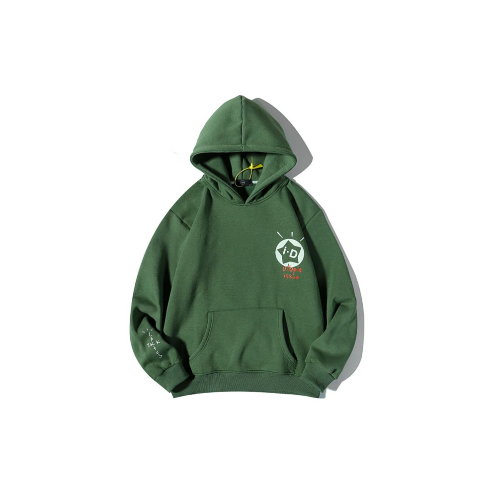 Benisengiydir Unisex Yeşil I-d Baskılı Oversize Kapüşonlu Sweatshirt S Beden Bayan Sweatshirt Fiyatı