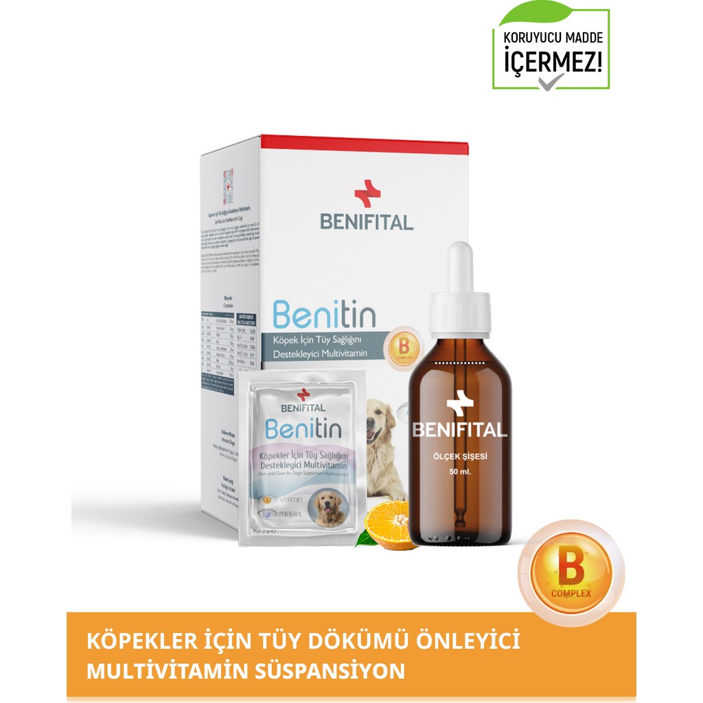 Benitin Köpekler İçin Tüy Sağlığı Destekleyici Multivitamin Süspansiyon Tüy Dökümü Önleyici Biyotin Diğer Fiyatı