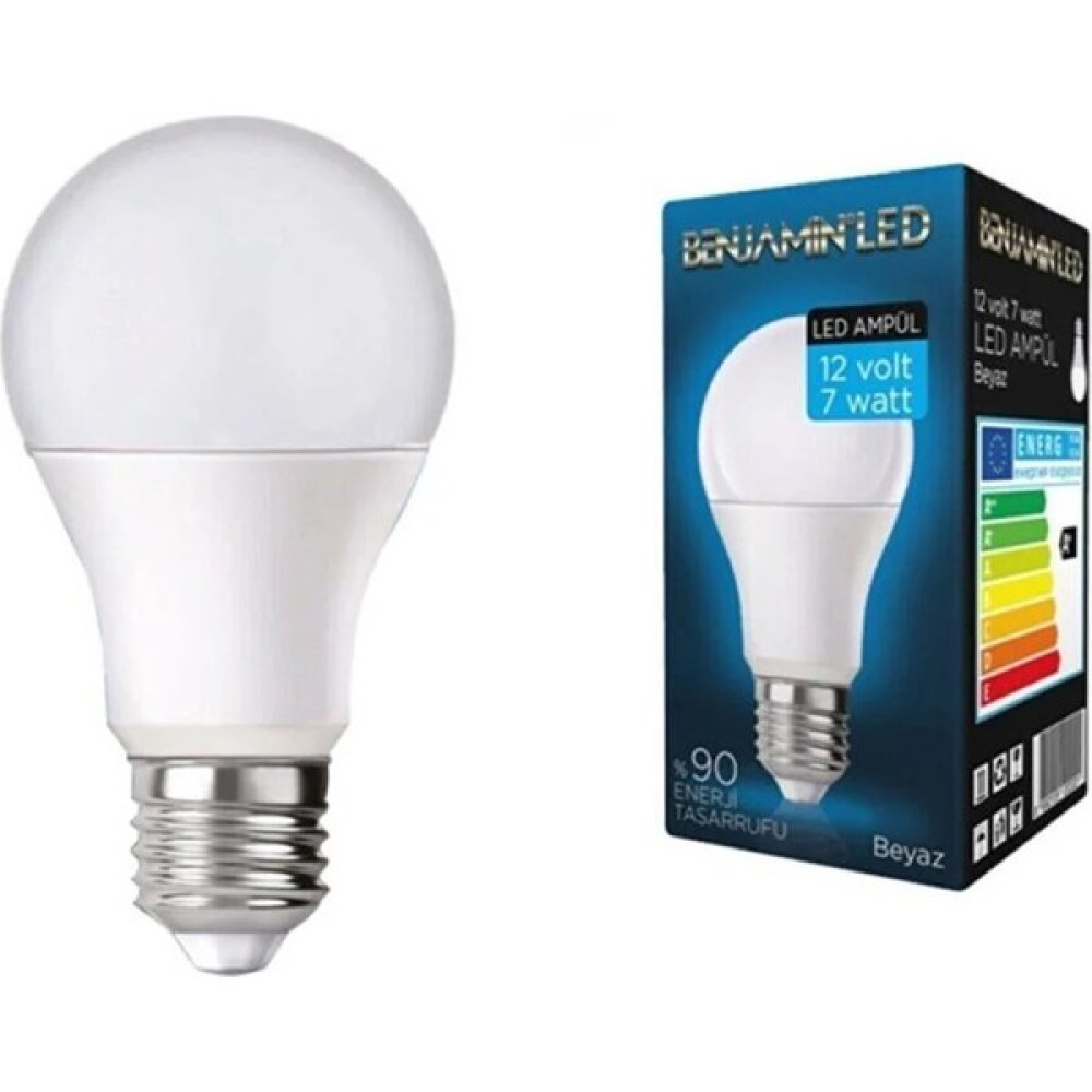 Benjamin 12 Volt 7 Watt LED Ampul Beyaz Işık 6500K 700 Lümen Led Aydınlatmalar Fiyatı