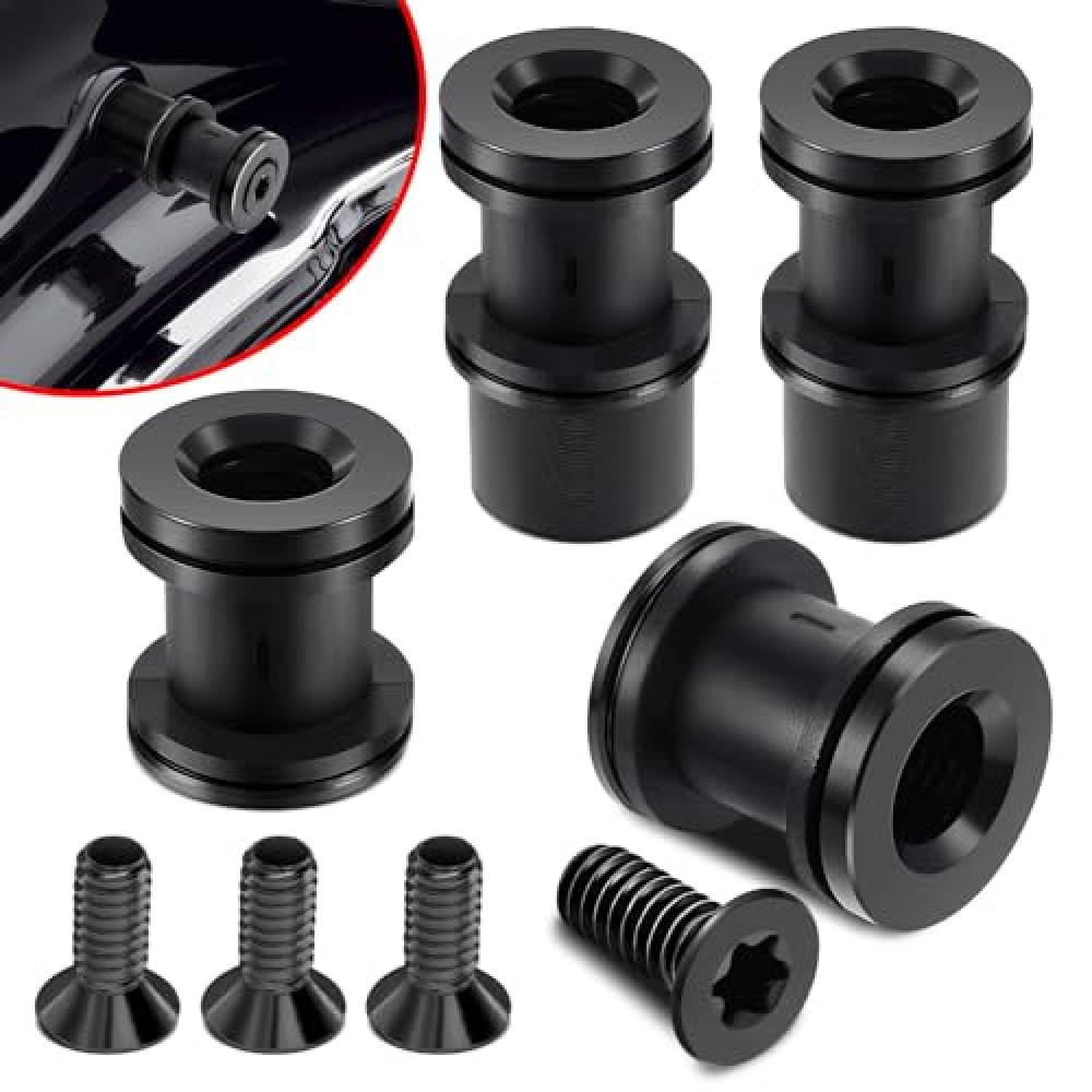 Benlari Four Point Docking Hardware Kits Quick Release Sissy Bar Luggage Rack Motorcycle Fit For Harley Touring Street Glide Electra Glide Road Glide Road King 2009-2024 Black