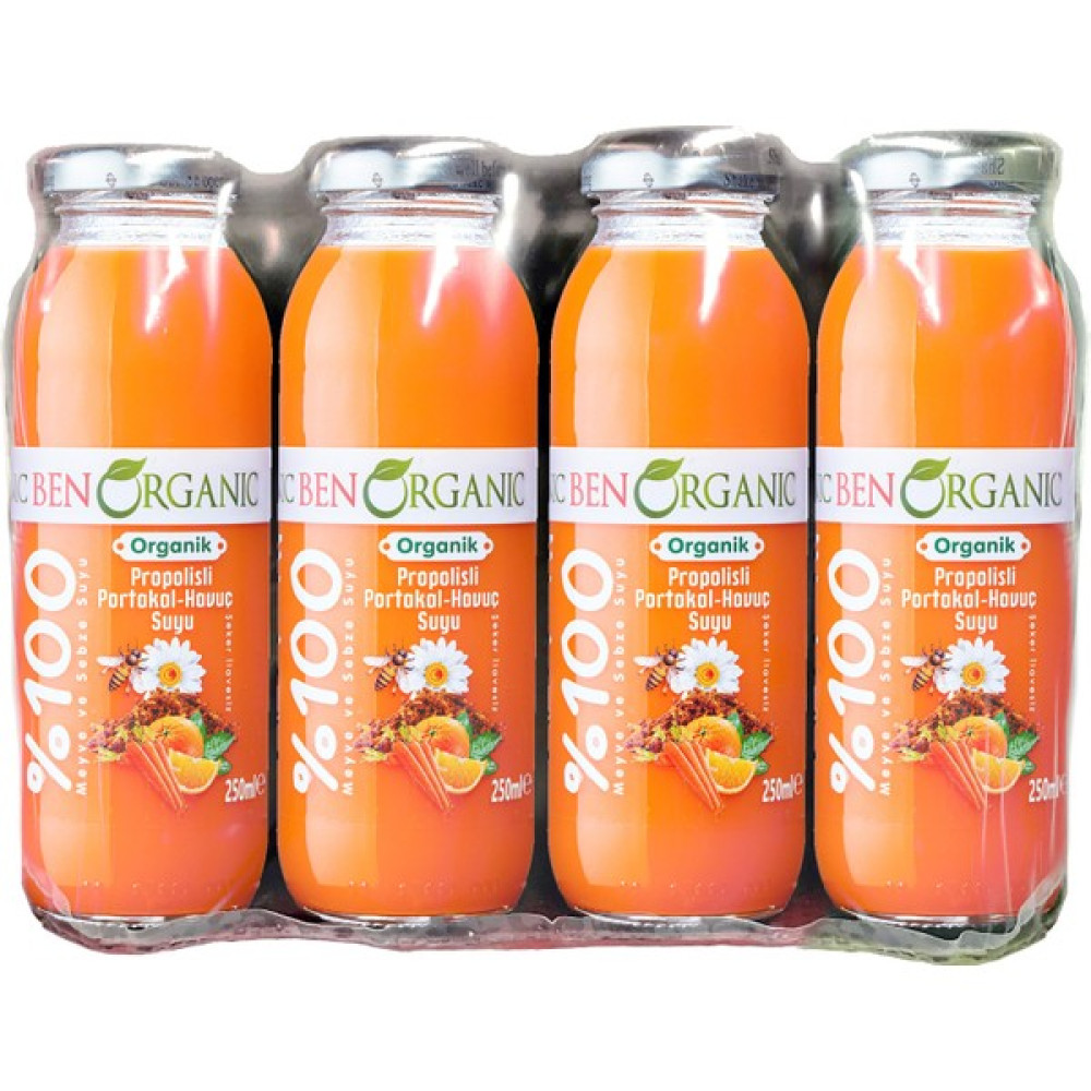 Benorganic Propolisli Portakal Havuç Suyu 12'li x 250 ml - 3 lt Diğer Fiyatı