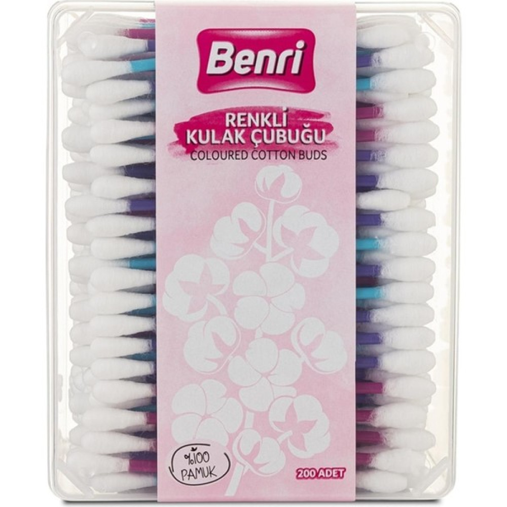Benri Renkli Kulak Temizleme Çubuğu 200 Adet Oto Boyaları Fiyatı