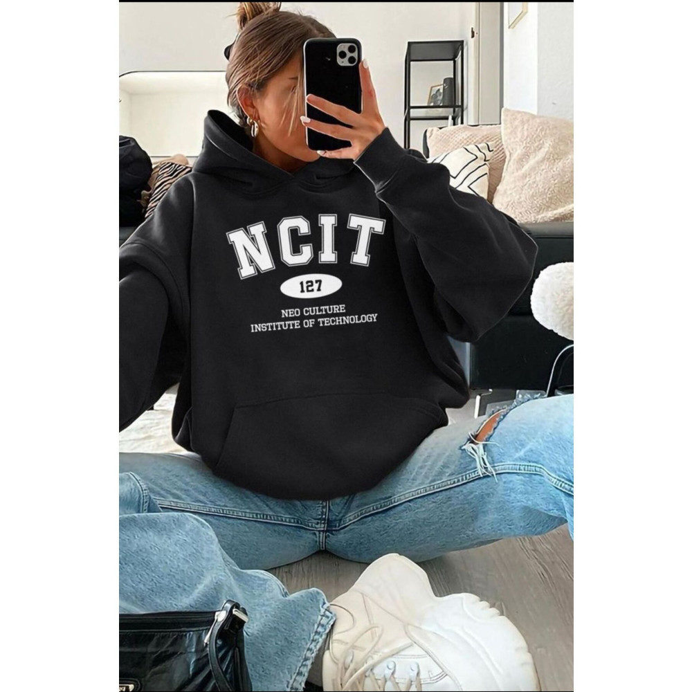 BENROMA Unisex Oversize Baskılı Gri Sweatshirt M Beden Bayan Sweatshirt Fiyatı