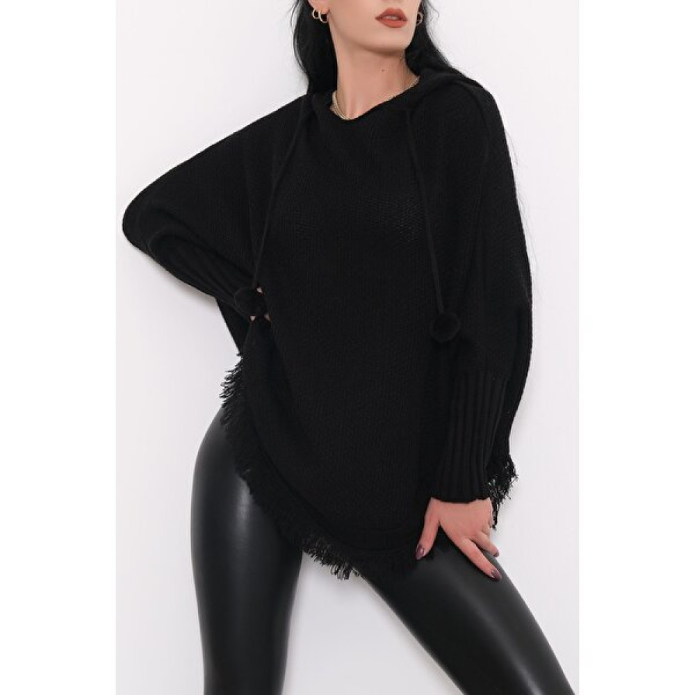 Bensu Store Ponponlu Panço Siyah - 9958.1612. Bayan Ceket Fiyatı
