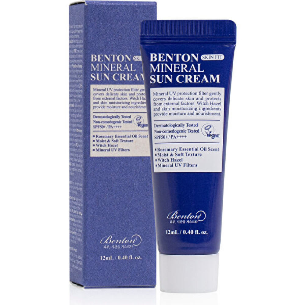 Benton Skin Fit Mineral Sun Cream Spf50+/Pa++++ Deluxe 12ml- Aydınlatıcı Fiziksel Güneş Kremi Güneş Kremleri ve Losyonları Fiyatı