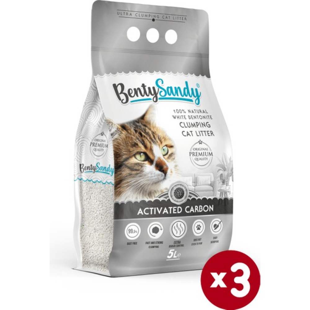 BentySandy Aktif Karbon Kedi Kumu 5Lx3 Evcil Hayvan Ürünleri Fiyatı
