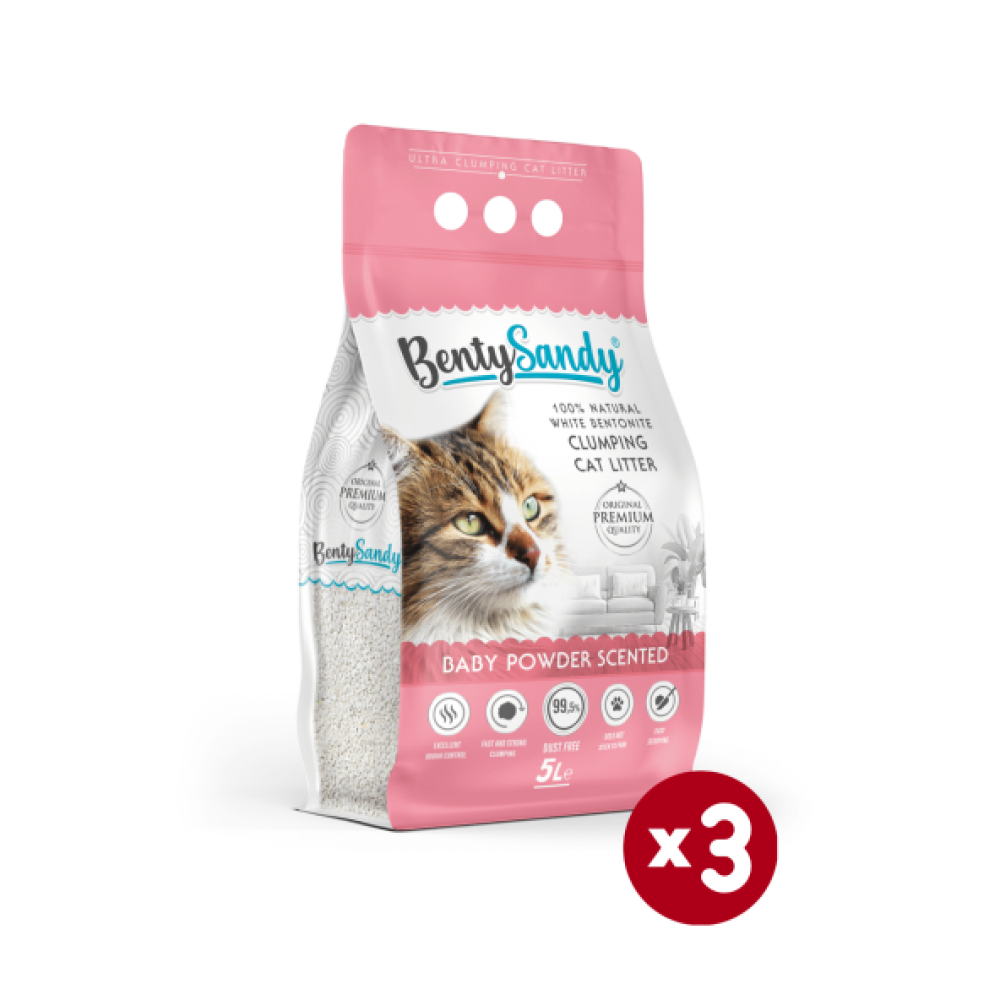 Bentysandy Bebek Pudrasi Kokulu Topaklanan Ince Taneli Kedi Kumu 5Lx3 Evcil Hayvan Ürünleri Fiyatı