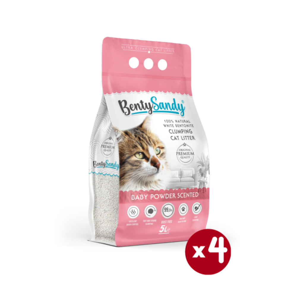 Bentysandy Bebek Pudrasi Kokulu Topaklanan Ince Taneli Kedi Kumu 5Lx4 Evcil Hayvan Ürünleri Fiyatı