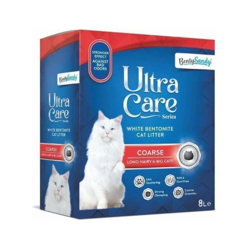 BentySandy Ultra Care Series Büyük ve Uzun Tüylü Kediler İçin İri Taneli Kedi Kumu 8L Evcil Hayvan Ürünleri Fiyatı