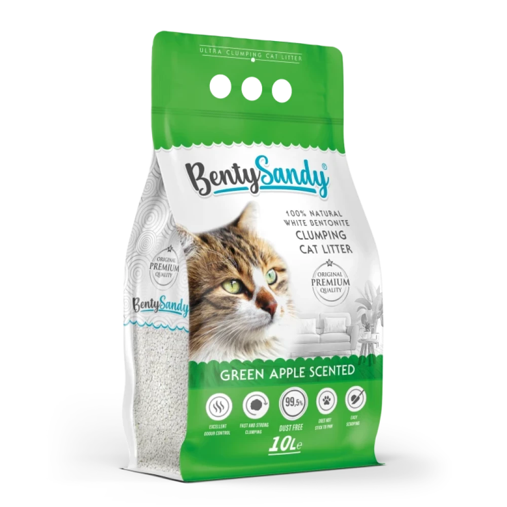 Bentysandy Yesil Elma Kokulu Topaklanan Ince Taneli Kedi Kumu 10L Evcil Hayvan Ürünleri Fiyatı