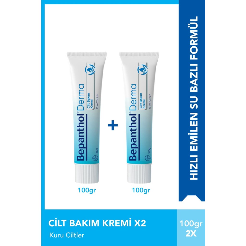 Bepanthol Cilt Bakım Kremi 100 gr 2li Paket Nemlendirici B5 Vitamini İçeren Tüm Cilt Tiplerine Uygun Diğer Fiyatı