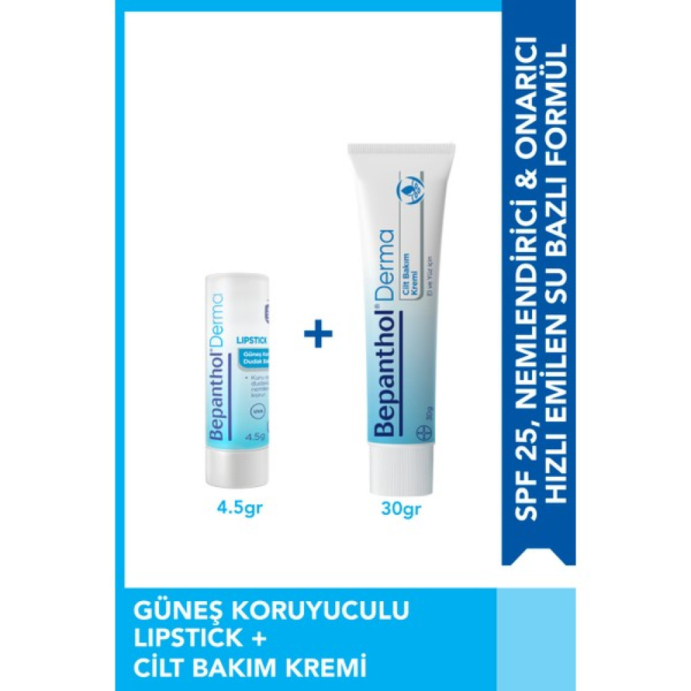 Bepanthol Cilt Kremi 30 gr + SPF 30 Lipstik Dudak Kremi 4,5 gr l Avantajlı Günlük Bakım Seti Oto Boyaları Fiyatı