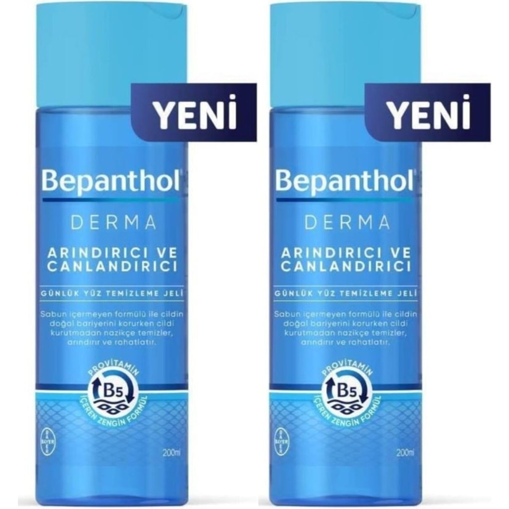 Bepanthol Derma Arındırıcı ve Canlandırıcı Günlük Yüz Temizleme Jeli 200 ml 2 Adet Diğer Fiyatı