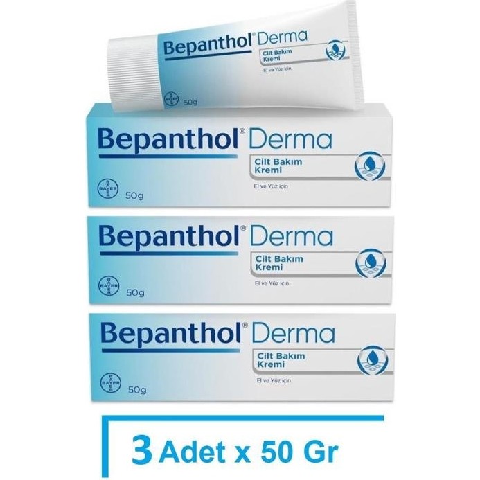 Bepanthol Derma Cilt Bakım Kremi El ve Yüz İçin 50 gr - 3 Adet Diğer Fiyatı