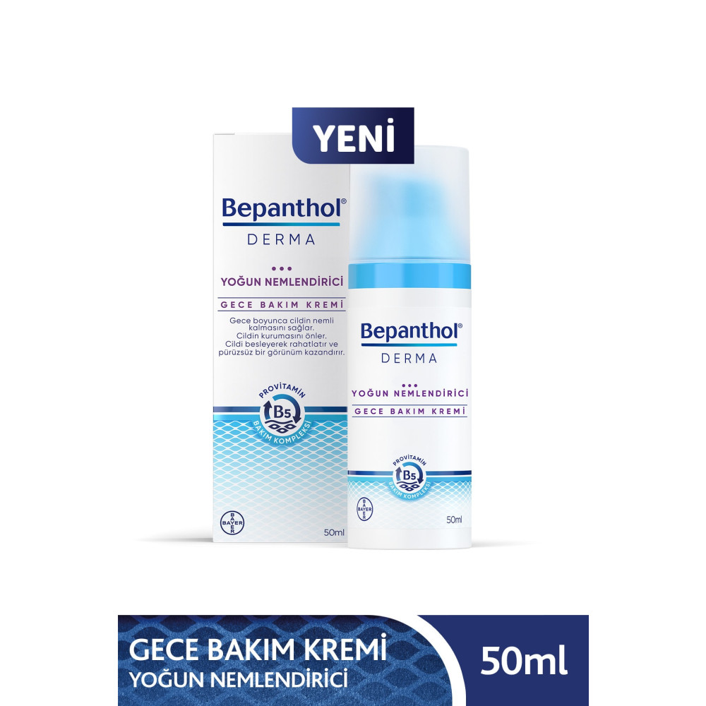 Bepanthol Derma Yoğun Nemlendirici Gece Bakım Kremi 50 ml Provitamin B5 Bakım Kompleksi Cilt ve Yüz Bakımı Fiyatı