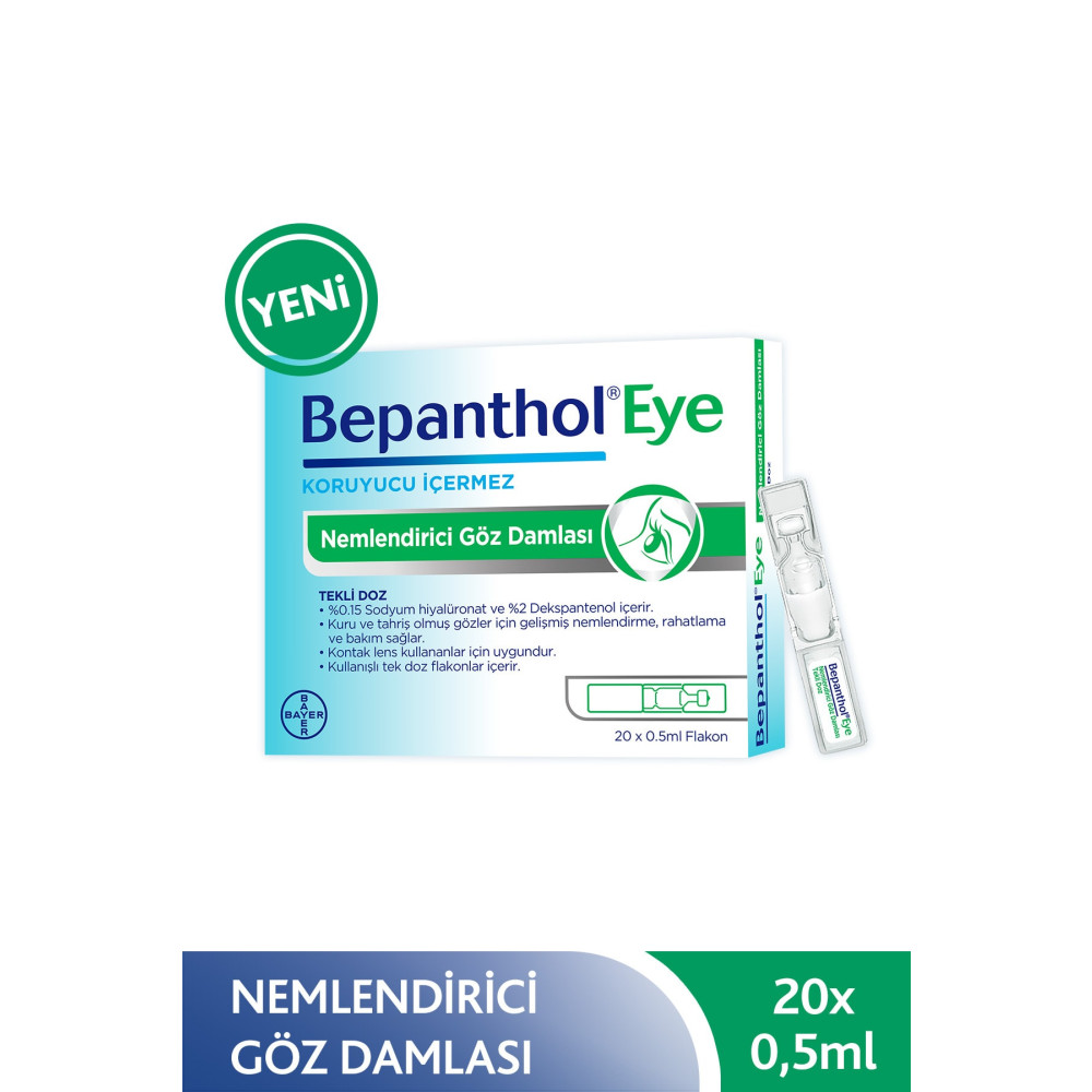 Bepanthol Eye Nemlendirici Göz Damlası Tekli Doz 20x0.5ml. Sağlık Fiyatı