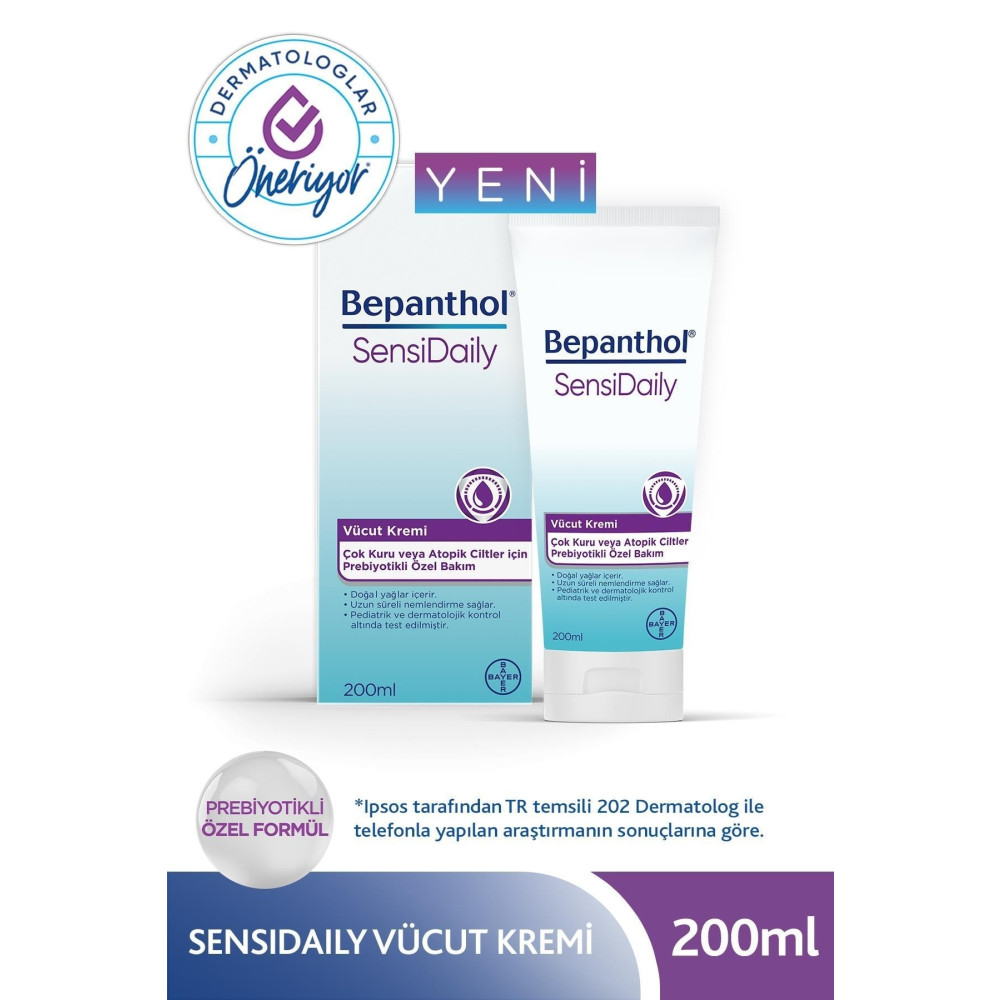 Bepanthol Sensidaily Vücut Kremi 200ml Vücut Losyonu ve Nemlendiricileri Fiyatı