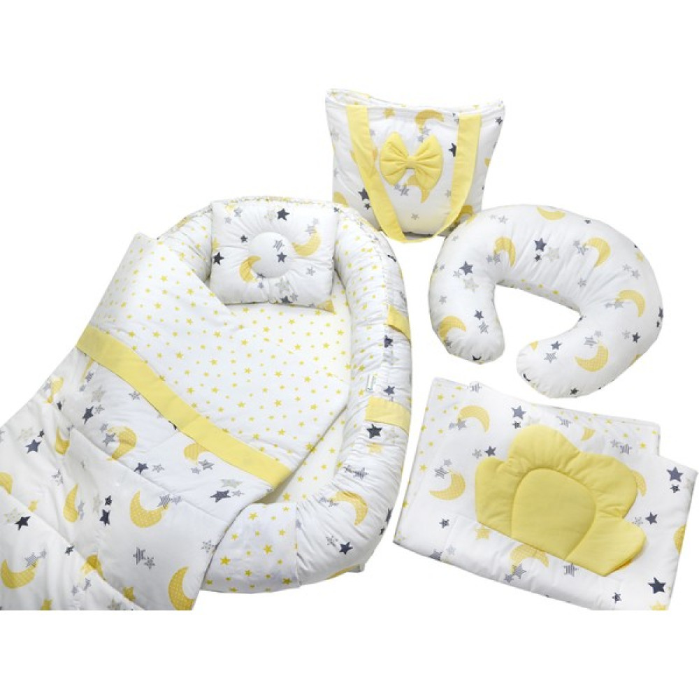 Berababy Babynest Emzirme Yastıklı Sarı Ay Model Bebek Yuvası 6 Parça Set Oto Boyaları Fiyatı