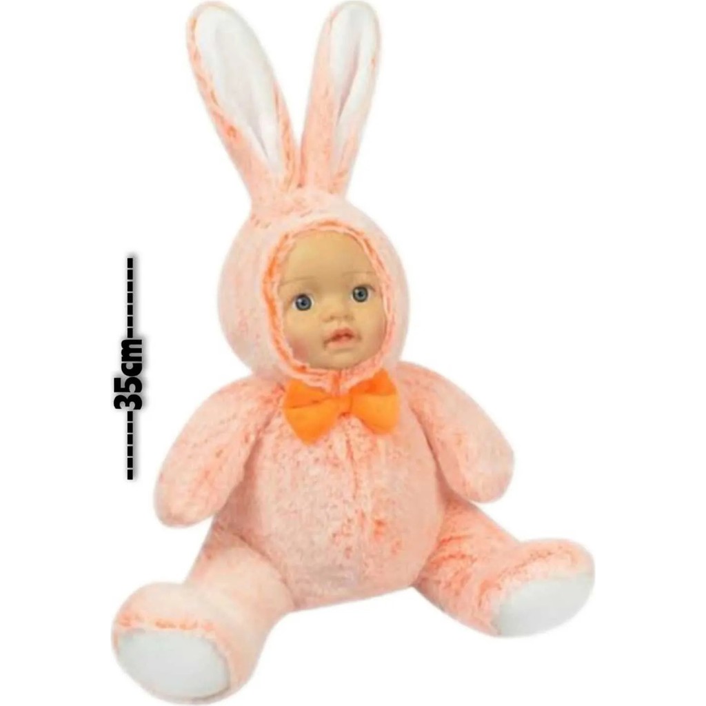 Berat Toys Berattoys 45 cm Peluş Bebek Gerçek Yüzlü Tavşan Bebek Peluş Tavşan Peluş Oyuncak Uyku Arkadaşı - Pembe Anne Bebek Oyuncak Fiyatı