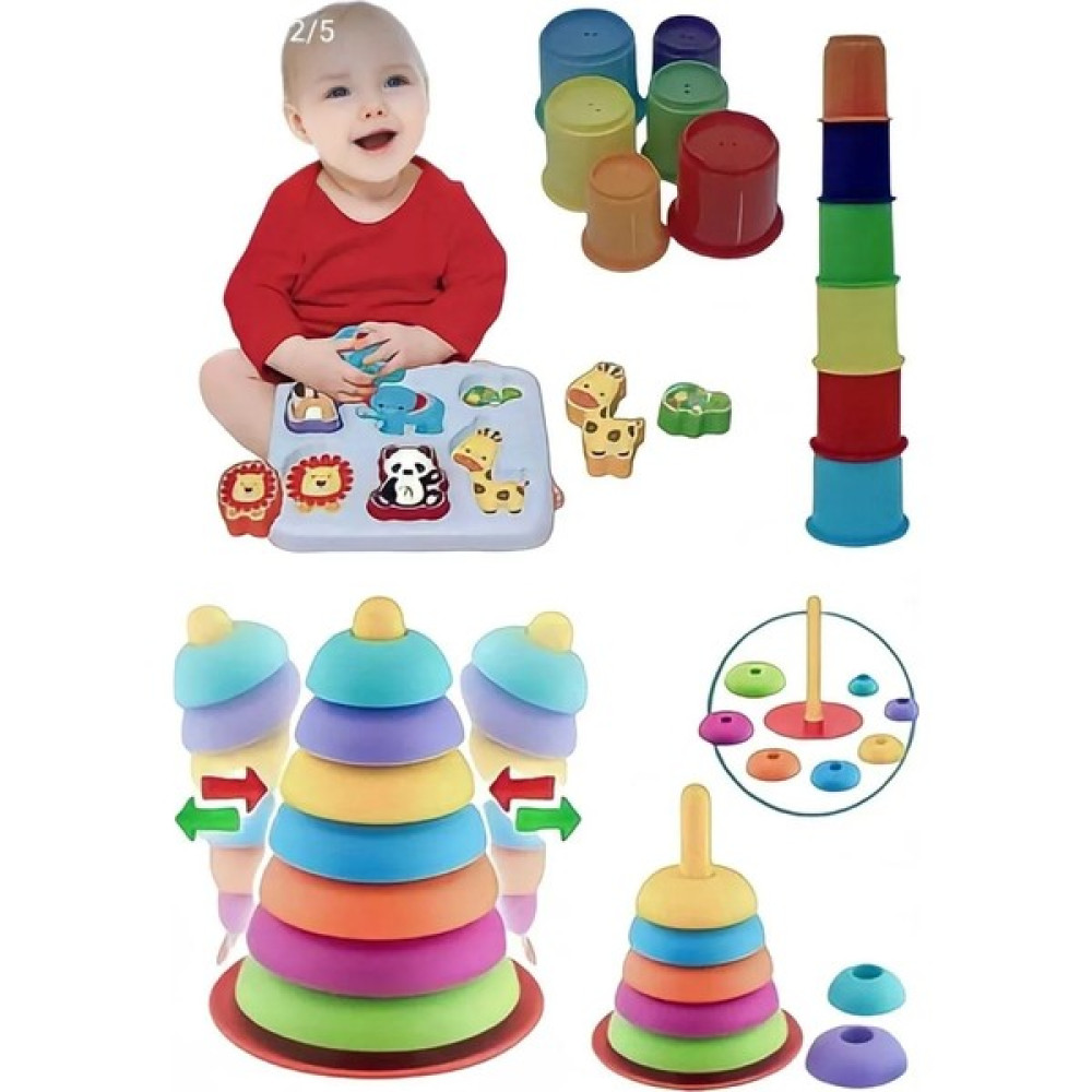 Berat Toys Berattoys Eğitici Oyuncak Sevimli Hayvanlar +Sallanan Halkalar+Sevimli Kule Eğitici Zeka Geliştirici Eğitici Oyuncak Fiyatı