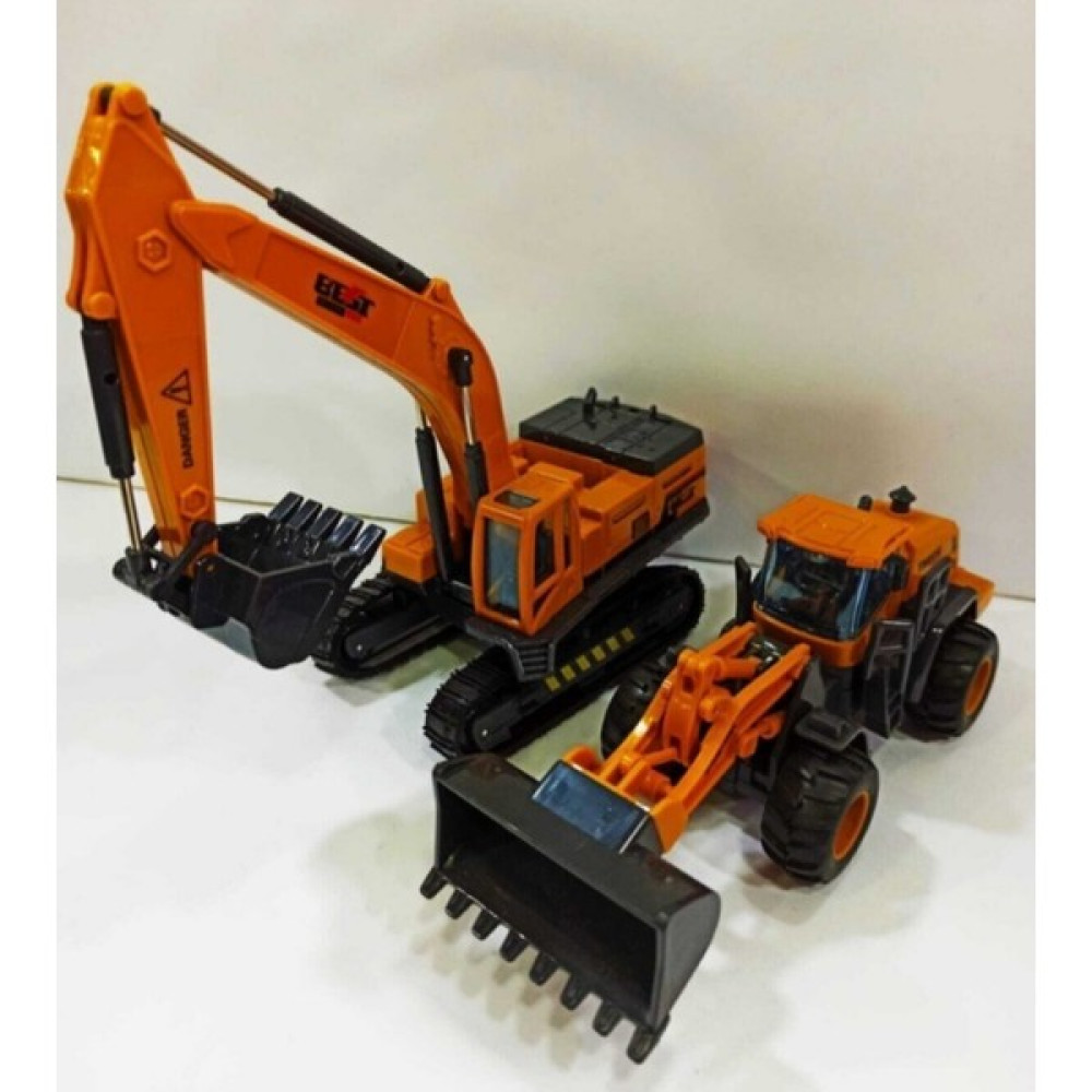 Berat Toys İkili İş Makinaları Dozer Ekskavatör Kepçe Iş Araçları Oyuncak Araç Fiyatı