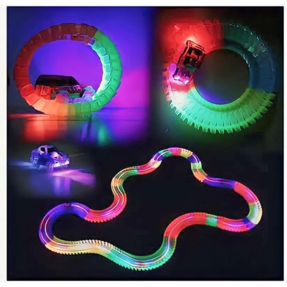 Berattoys 384 Parça Raylı Pilli Araba Parkuru Parkur Fosforlu Esnek Raylar 2 Arabalı Oyuncak Fiyatı