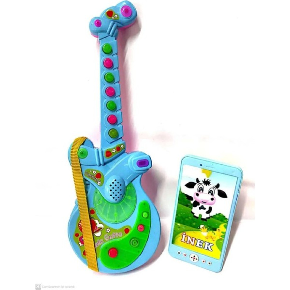 Berattoys Iki Ürün Birarada Pilli Işıklı Türkçe Müzikli Gitar&ışıklı Müzikli Cep Telefonu 2 Li - Mavi Eğitici Oyuncak Fiyatı