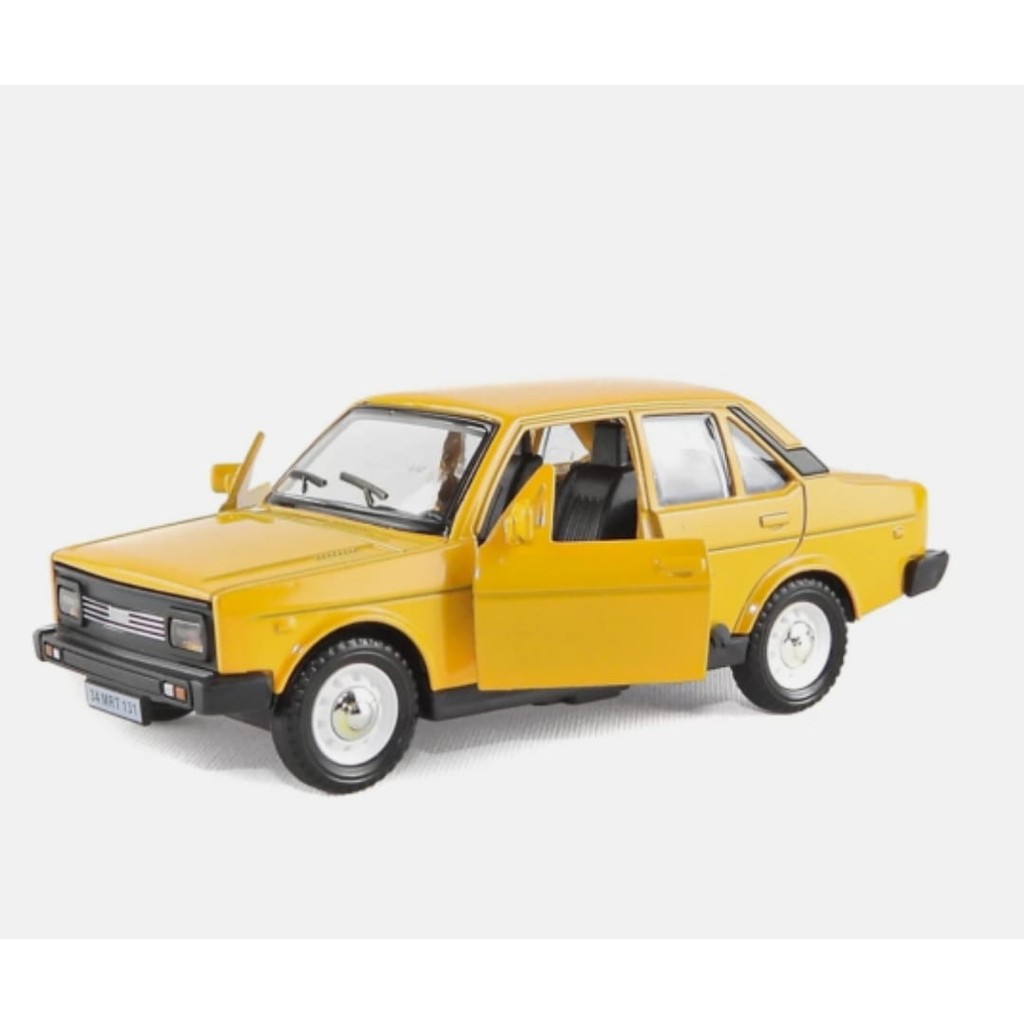 Berattoys Murat 131 Model Araba Metal Çekbırak Sesli Işıklı 1.36 Ölçek 12 cm Metal Araba - Sarı Oyuncak Araç Fiyatı