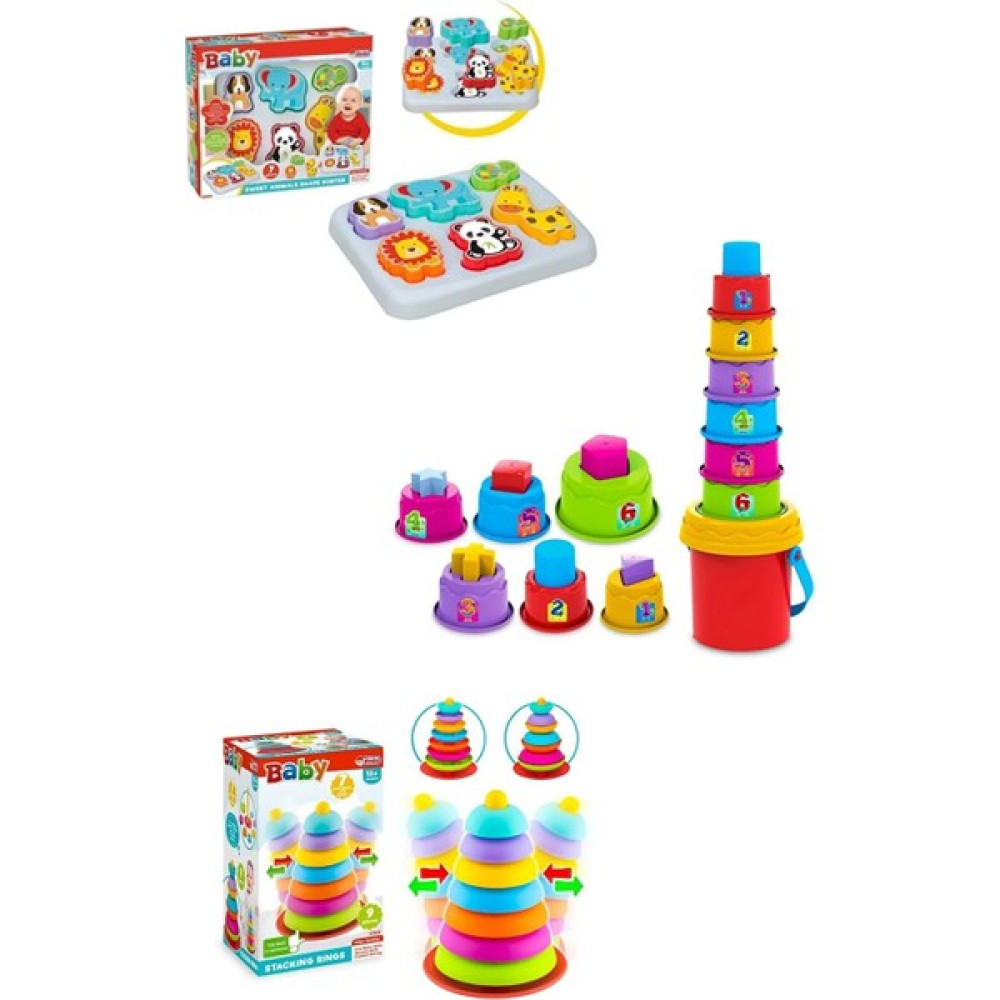 Berattoys Sevimli Hayvanlar Bultak Neşeli Bultak Kule ve Sallanan Halkalar Seti Bebek Oyuncakları Fiyatı