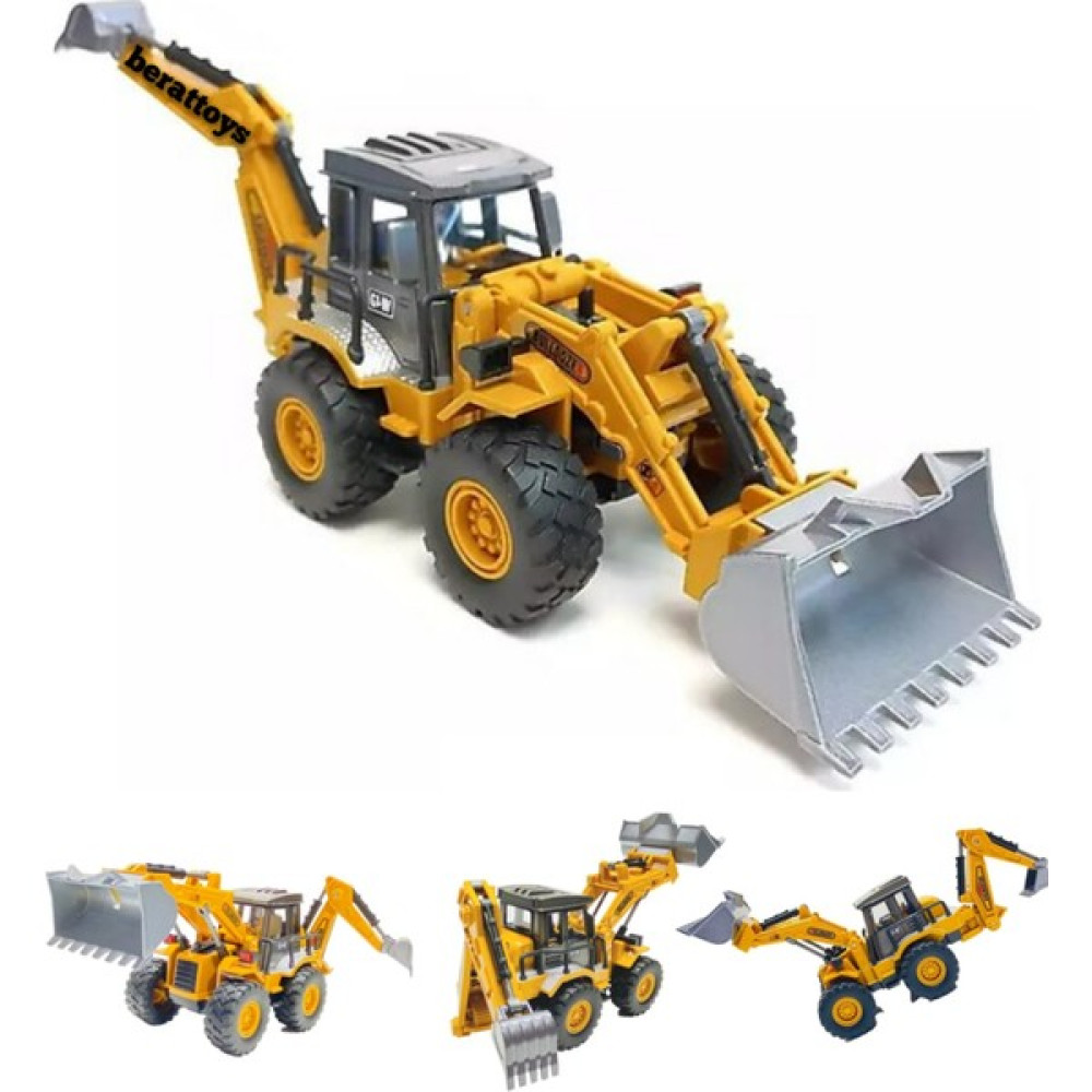 BERATTOYS32 cm Oyuncak Buldozer Kepçe Metal Kepçeli Iş Makinaları Iş Araçları Kırılmaz Ekskavatör Oyuncak Araç Fiyatı