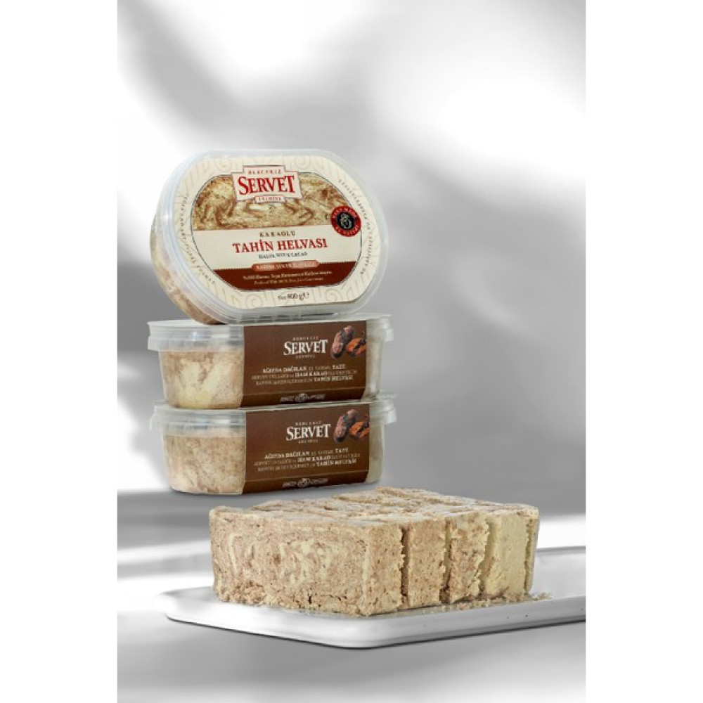 Bercekız Servet Şekerleme Rafine Şeker Ilavesiz Kakaolu Taze Tahin Helvası 3'lü Paket - 1,2 kg Diğer Fiyatı
