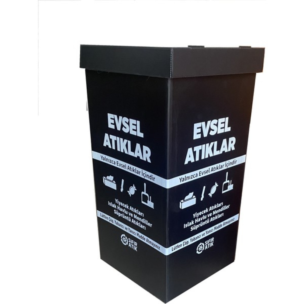 Bereks Evsel Atık Toplama Sıfır Atık Geri Dönüşüm Kutusu - Siyah Ofis Çöp Kutusu Fiyatı